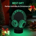 thumbnail image 6 of YSITIANNA Headset Gifts, Headset Night Light for Kids, Christmas and Birthday Party Supplies for Boys/Girls, Earphone Decoration 3D Illusion Lamp, 16 Colors Change with Remote Control STNL#2764, 6 of 6