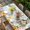 Ivory, variant on Spring Easter Table Cloths for 5 Foot Rectangle Tables, Watercolor Floral Rabbits Eggs Butterflies Wood Patio Waterproof Elastic Fitted Tablecloths, Washable Rectangular Table Cover for Camping