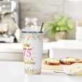 thumbnail image 4 of 75th Birthday Gifts for Women - Gifts for 75 Years Old - 1950 Birthday Gifts, 20 oz Insulation Stainless Steel Tumbler, 4 of 6