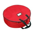 thumbnail image 1 of Pompotops Conteneur de Rangement pour Couronne de Noël, Sac de Rangement pour Couronne de Noël avec Fermeture Éclair, Sac de Rangement pour Arbre de Noël en Tissu Sac de Rangement pour Arbre de Noël Sac de Rangement pour Couronne Anti-Insectes, 1 of 6