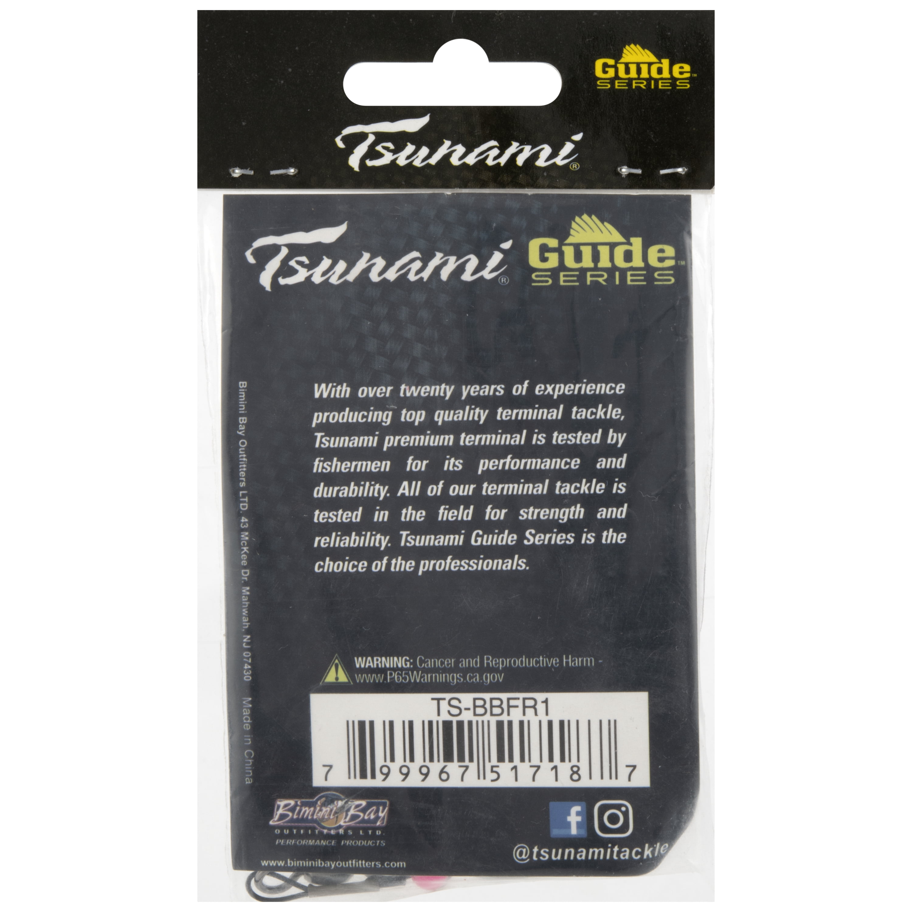 Tsunami Black Wire Egg Sinker Fishing Rig 1 oz. – 2 Pack