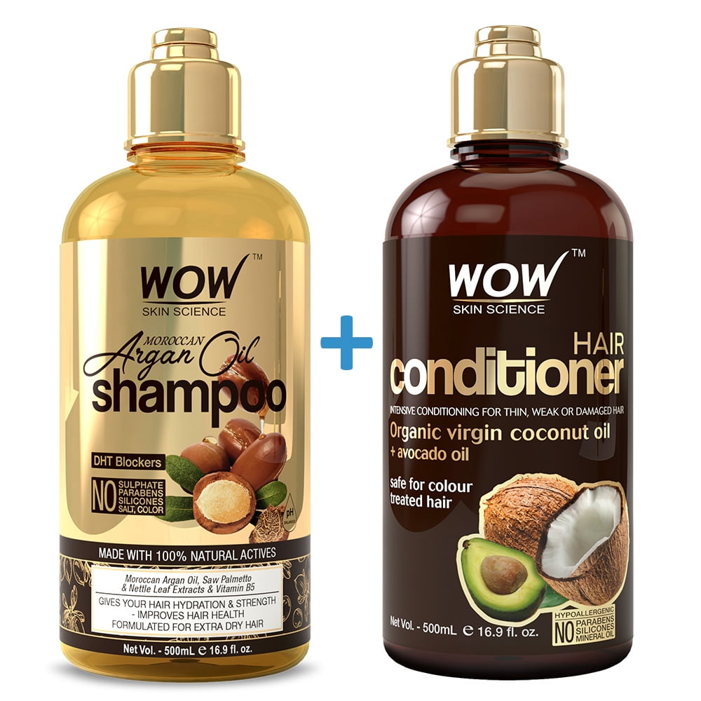 WOW Moroccan Argan Oil Shampoo With DHT Blockers + Coconut and Avocado