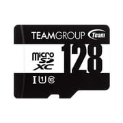 Team 128GB microSDHC UHS-I/U1 Class 10 Memory Card with Adapter, Speed Up to 100MB/s (TUSDX128GCL10U03)
