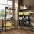 thumbnail image 5 of edx 4 Tier Metal Shelving Unit, 35.43"W x 13.78"D x 54.02"H Height Adjustable Wire Storage Shelves Holds Up to 1400 LBS, Black, 5 of 8