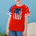 thumbnail image 2 of GERsome Unisex Kids American Flag T-Shirts Girls Short Sleeve Crew Neck Tops 4th of July Funny USA Patriotic Graphic Tee, 4-5 Years, 2 of 4