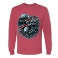 thumbnail image 2 of Wild Bobby, God Is My Judge Smokey Gray Skull Dark Pop Culture Mens Long Sleeve Shirt, Vintage Heather Red, 3XL, 2 of 3