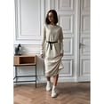 thumbnail image 5 of Women'S Dress Loose Fitting Long Sleeve Evening Fall Winter Dresses for Women White S, 5 of 9