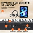 thumbnail image 4 of VEVOR 88 Key Digital Piano Keyboard Semi Weighted Electric Portable with Stand, 4 of 9