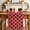 Red, variant on Pink Morocco Table Runner - 48 Inch Long Geometric Moroccan National Abstract Art Cotton and Linen Blended Dress Scarves Farmhouse Table Runner for Kitchen Dining, Coffee Table, 13" x 48"