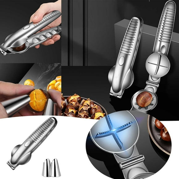 304 Stainless Steel Nut and Chestnut Sheller Ergonomic Design for Effortless Shelling Durable Kitchen Tool Ideal for Home Use