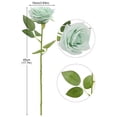 thumbnail image 2 of Lvefit Flores Artificiales De Color Verde Salvia, Rosas Verdes De Seda, 12 Unidades Con Ramo De Rosas De Seda De Tallo Largo Para Boda, Despedida De Soltera, Decoración Del Hogar, 2 of 5