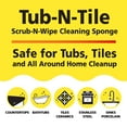 thumbnail image 4 of Tub-N-Tile by Tuff-Scrub Microfiber Scrub-N-Wipe Cleaning Sponge Pads, Bathroom, Non-Scratch Scouring & Wiping, Pack of 6, 4 of 6