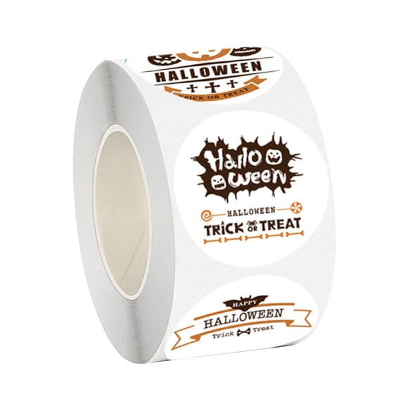 500 de de calabaza de Halloween, caja adhesiva adhesiva 1,5 pulgadas favores para álbum de recortes sello