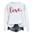 thumbnail image 4 of Vetsdori Womens Valentine Sweatshirts Pullover Casual Tops Gifts for Girlfriend , Crew Neck Sweatshirts for Women Love Heart, 4 of 8