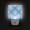 thumbnail image 3 of Christmas Square Shape Snowflakes LED Night Light Sensor Lamp Plug-in Adjustable Brightness 2 Pack, 3 of 7