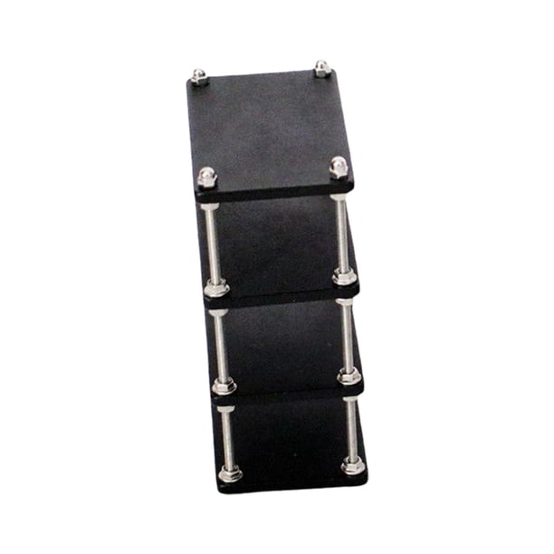 Estantería de Madera Maciza a Escala 1:12, Estantería de 4 Capas Hecha a Mano, Estantería para Muebles de Casa de Muñecas, Modelo de Juego de Simulaci Negro Baoblaze Librería de casa de muñecas