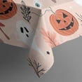 thumbnail image 5 of Pastel Halloween Pumpkins Ghosts and Bats Square Tablecloth,Waterproof Square Table Cover,Wipeable Spillproof Washable Table Cover for Home Kitchen Party Decor 60"x60"(152x152cm), 5 of 6