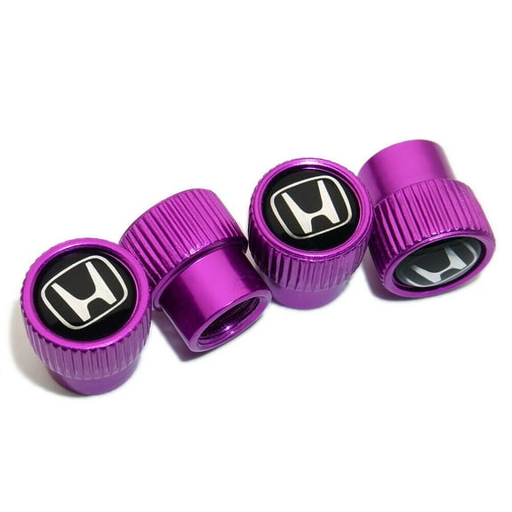 4pcs Universal Fit Honda Car Wheels Tire Air Valve Caps Stem Dust Cover Purple