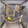 thumbnail image 2 of Juego de 8 piezas de juguete para masticar JM con columpio para pájaros y loros, 2 of 5