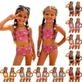 thumbnail image 2 of CCRFTGI Girls Swimsuit Size 7-8 2 Piece Set Swim Vacation Bikini Set Beach Holiday Bathing Suits Cute Summer Fruit Print Girls Clothes Swim Suit Kids Bikini Swimwear Yellow 7-8 Years, 2 of 9