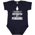 thumbnail image 3 of Inktastic Easily Distracted by Penguins Boys or Girls Baby Bodysuit, 3 of 5