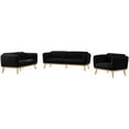 thumbnail image 3 of Meridian Furniture Nolita Black Boucle Fabric Loveseat, 3 of 15