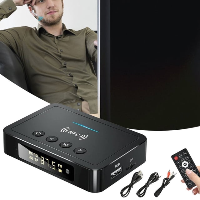 3 en 1 BT 5.0 Émetteur Récepteur NFC Auto Appariement Compatible Bluetooth