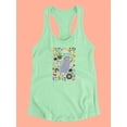 thumbnail image 3 of Cool Cats Collection Racerback Tank Women -June Erica Vess Designs, Female Small, 3 of 4