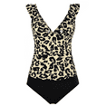 thumbnail image 3 of Hilor Womens Two Piece Bathing Suits Tummy Control Swimwsuit Ruffled V Neck Tankini Swimwear, 3 of 6