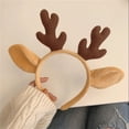 thumbnail image 5 of Diadema de reno de Navidad Cornamenta de alce de dibujos animados Tocado Orejas de conejo Horquilla de animal - Diadema de reno con astas y orejas para disfraz de fiesta de Navidad JAMW Sencillez, 5 of 5