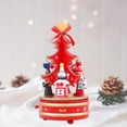 thumbnail image 3 of Rongfmy Creative Music Box Rotating Wooden Musical Box Decoration Toy for Indoor Desktop Red, 3 of 6
