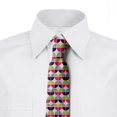 thumbnail image 2 of Geometric Necktie, Half Circles Design, Dress Tie, 3.7", Multicolor, by Ambesonne, 2 of 3