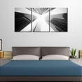 thumbnail image 3 of Black and White Wall Art Indianapolis City Skyline Pictures for Living Room Nightscape Canvas Paintings 3 Piece Artwork Room Decorations Giclee Framed Stretched Ready to Hang, 60" Wx28 H, 3 of 5