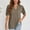 Coffee, variant on ALLLIST Trendy Tops for Women 2024 Green Solid Notch Neck Elbow-Length T-Shirts Blouses for Women