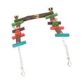 thumbnail image 4 of Bird Swing Toys, Fun Relieves Boredom Pure Natural Logs Vibrant Colors  Swing Stand with Colorful Rattan Ball for Lovebirds for Cockatiels, 4 of 8