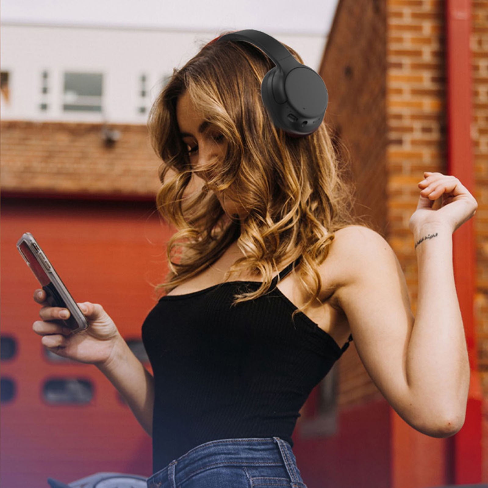 Wireless Headset, Wireless Headphones with Mic(AI Noise Cancelling), 65 Hrs Working Time with USB Dongle, Wireless Headset with Mic for Work from Home/Computer/Laptop/PC/iPhone/Android,Black