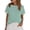 Light Green #010, variant on Womens Short Sleeve Striped Tshirts Summer Color Block Scalloped Tops Trendy Casual Basic Tee Shirts, XL