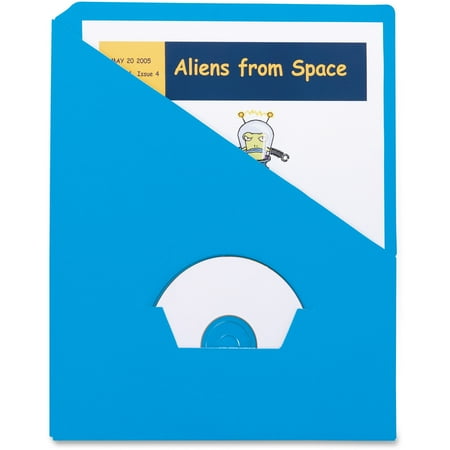 Cline Deluxe Vinyl Project Folders - Pendaflex, PFX32902, Slash Pocket Project Folders, 25 / Pack, Blue