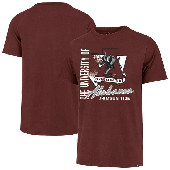 Men's '47 Crimson Alabama Crimson Tide Side Arm Franklin T-Shirt