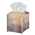 thumbnail image 7 of ZUXONGSY Hummingbird Square Tissue Box Cover Floral 2 Packs PU Leather Tissue Box Holder Modern Decorative Tissue Box Organizer Fashion Tissue Box for Women Gifts for Mom, 7 of 7