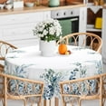 thumbnail image 2 of Eucalyptus Leaves Tablecloth Waterproof Fabric,Round Watercolor Oil-Proof Wrinkle Resistant Table Cover for Dining Table, Buffet Parties and Campin,Blue Leaves(60" inch Round), 2 of 6