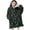 Alien and UFO Black Pattern, variant on Alien and UFO Black Pattern Flannel Blanket Hoodies for Teens ,Teens Oversize Sherpa Wearable Hooded Blanket Sweatshirt with Super Pockets