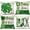 Green White4, variant on St Patricks Day Pillow Covers 18x18 Set of 4 Happy St Patricks Day Lucky Green Clovers Decor for Throw Pillows covers St Patricks Day Pillow covers Decor Couch Living room 80C