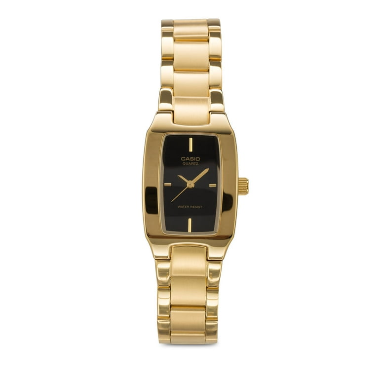 Women s LTP1165N 1C Gold Gold Tone Quartz Watch with Black Dial