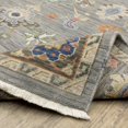thumbnail image 4 of 2' X 3' Blue Grey Gold Green Pink Orange Ivory And Red Oriental Power Loom Stain Resistant Area Rug With Fringe, 4 of 10