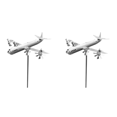 thumbnail image 2 of JShteea Molino Viento Avión Metal Spinners Viento Decoraciones Jardín Al Aire Libre 2 Uds., 2 of 8