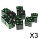 thumbnail image 1 of Paquete de 10 Dados de Plástico D6 Punteados para Juguete RPG Verde 3 Piezas Baoblaze, 1 of 8