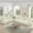Beige+White, variant on Newest Classic 2 Piece Modular Couch Living Room Sofa Set,Flared Arms,Removable Ruffles Pleats Skirts,Spindle Legs, 3 Seater Sofa   2-Seat Loveseat Sofa Sets for Living Room, Beige White