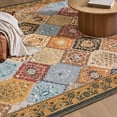thumbnail image 4 of Hallway Runner Rug Vintage Washable Non-Slip Kitchen Rug Runner with Rubber Backing, Ultra-Thin Moroccan Boho Carpet Runner for Home Decor, 5 x 7 ft, Orange, 1 Pack, 4 of 8