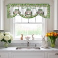 thumbnail image 3 of Happy Easter Day Tie Up Valances Curtain, Spring Bunny on Track Egg Grass Flower Country Adjustable Rod Pocket Short Window Treatment Tie Up Curtains Valances for Kitchen Bathroom 42x18 Inches, 3 of 9